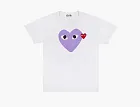 Comme des Garçons Play Double Heart T-Shirt White/Purple