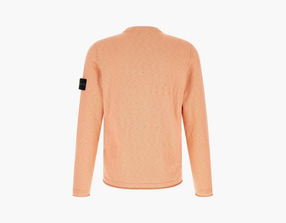 Stone Island Organic Cotton Nylon Crewneck Jumper Plaster Pink