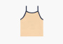 Celine Tank Top in Cotton Jersey Cheesecake / Navy 
