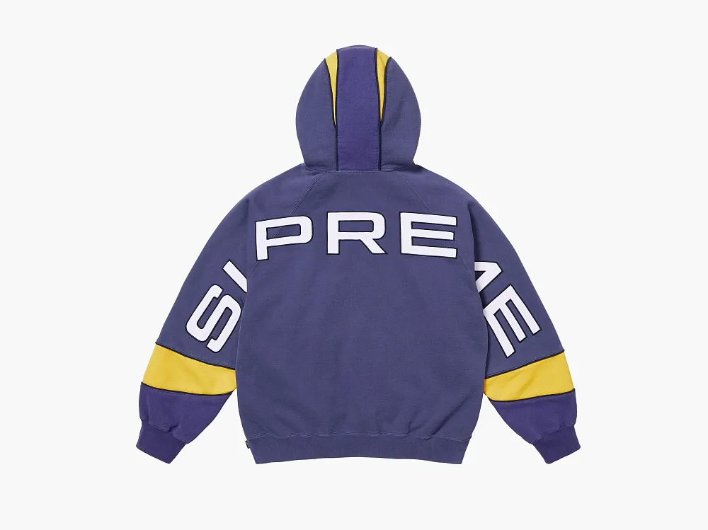 Supreme Paneled Hooded Sweatshirt Washed Navy