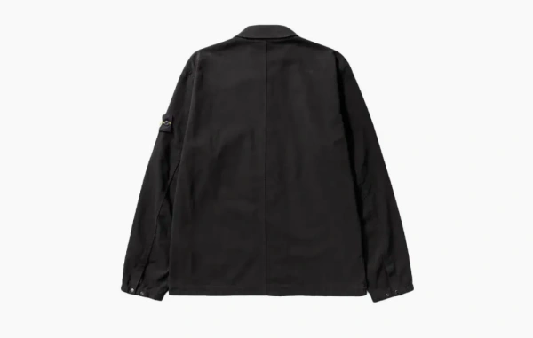 Stone Island Garment Dyed Zip Shirt Overshirt Black 