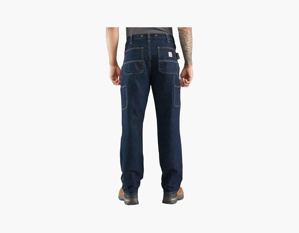 Carhartt 103890 RUGGED FLEX HEAVYWEIGHT DOUBLE-FRONT UTILITY LOGGER JEAN RELAXED FIT BLUE