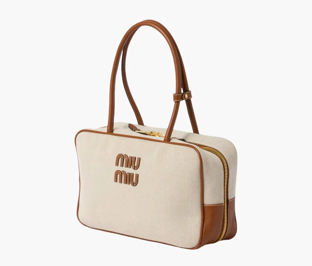 Miu Miu Canvas bag Beige/Brandy