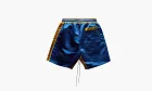 RHUDE Palm Eagles Souvenier Shorts Navy Mustard Yellow