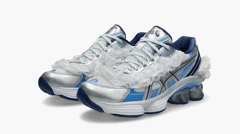 Shushu Tong x Asics Gel Kinetic Fluent White Dive Blue