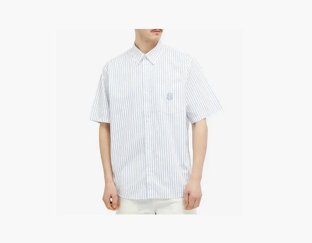 Carhartt WIP Striped Short Sleeve Shirt Blue
