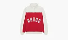 RHUDE Contrast Quarter Zip Varsity Red / Cream