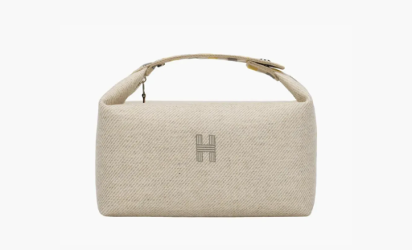 HERMES Bride-a-Brac Canvas Canvas Bag Toiletry Bag White 