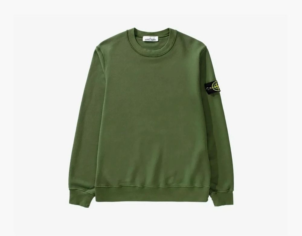 Stone Island Garment Dyed Classic Sweatshirt Olive