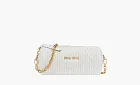 MIU MIU Matelassé Shoulder Bags White