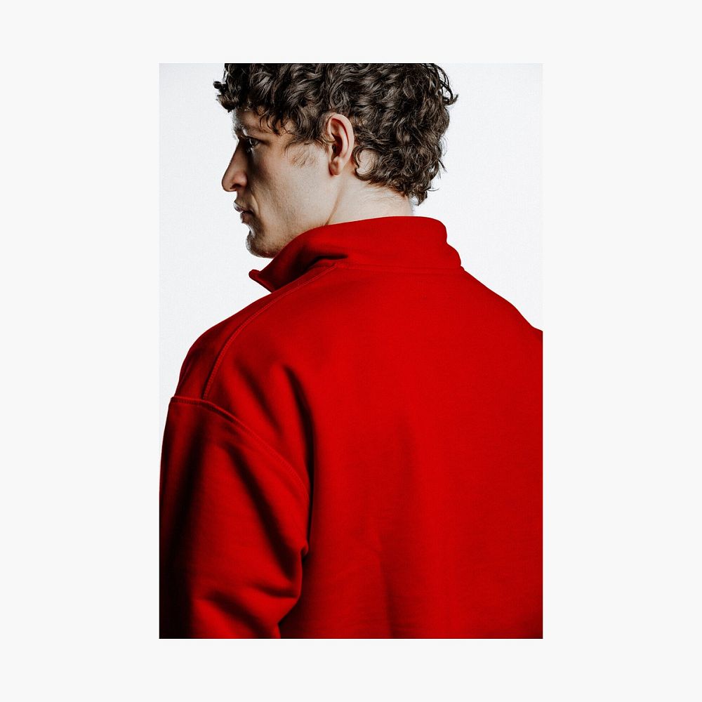 WYSION ZIP SWEATSHIRT CARMINE RED