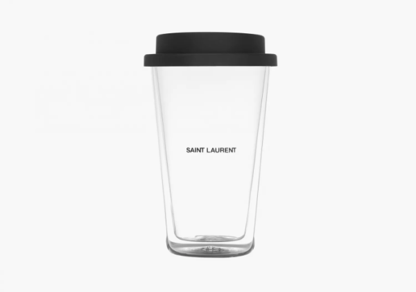 Saint Laurent Insulated Coffee Mug With Rubber Lid Transparent  Saint Laurent Insulated Coffee Mug With Rubber Lid Transparent