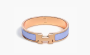 Hermes Clic H Narrow Bracelet In Enamel "Purple" 