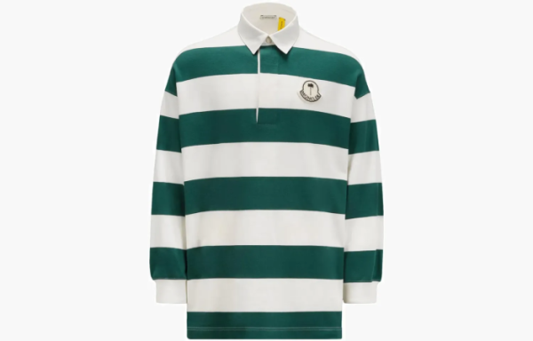 Moncler Striped Long Sleeve Polo Shirt Multicolor 