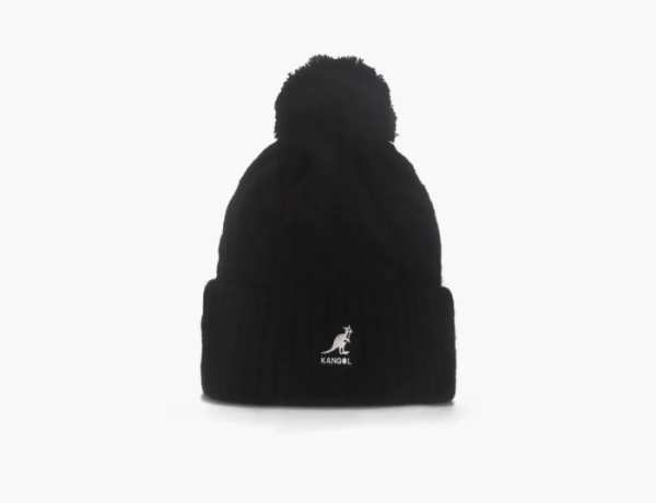 Kangol Pompom Beanie Black  Kangol Pompom Beanie Black
