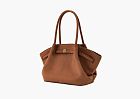 JW PEI Hana Medium Faux Suede Tote Bag Brown