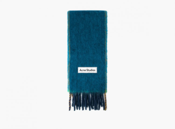 Acne Studios Wool Mohair Scarf Turquiose Blue  Acne Studios Wool Mohair Scarf Turquiose Blue