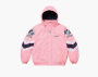 Supreme x Mitchell & Ness NCAA Hooded Stadium Jacket Pink 