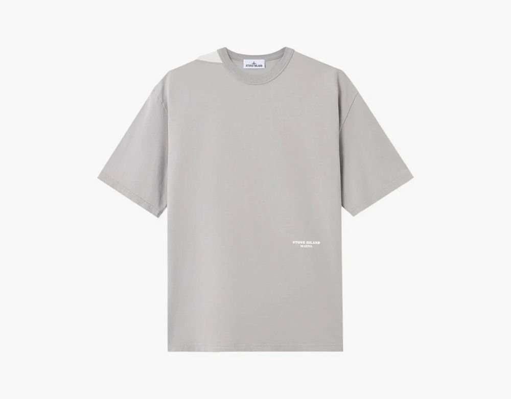 Stone Island Marina Combed Organic Cotton T-Shirt Gravel Gray