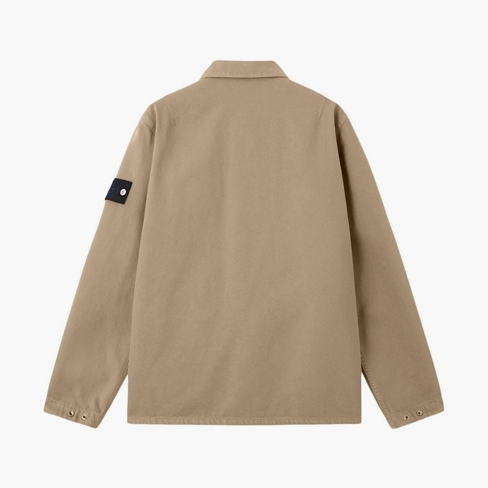 Stone Island Light Bull Denim-TC Overshirt Desert