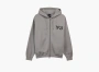 Adidas x Y-3 Logo Zip Hoodie Charcoal Solid Grey 