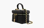 Chanel Small Vanity With Chain Leather Crossbody Bag Black