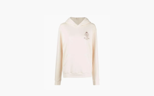 Sporty & Rich Logo cotton hoodie Beige 