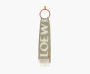 Loewe Scarf In Wool and Mohair Khaki Green/White 