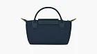 Longchamp Le Pliage Green Handle Pouch Blue Navy
