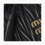 Miu Miu Matelassé nappa leather bucket bag "Black" 