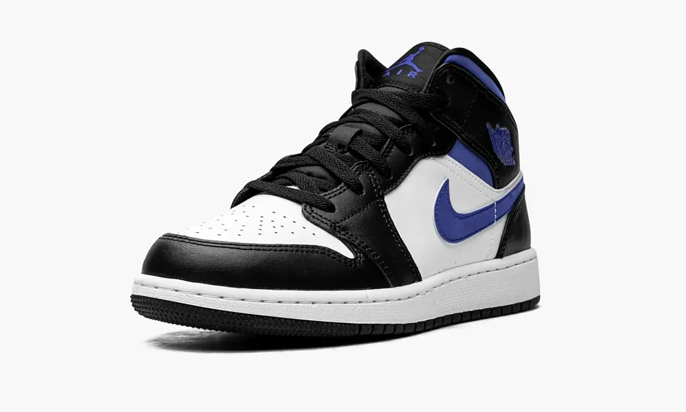 Air Jordan 1 Mid GS White Black Royal