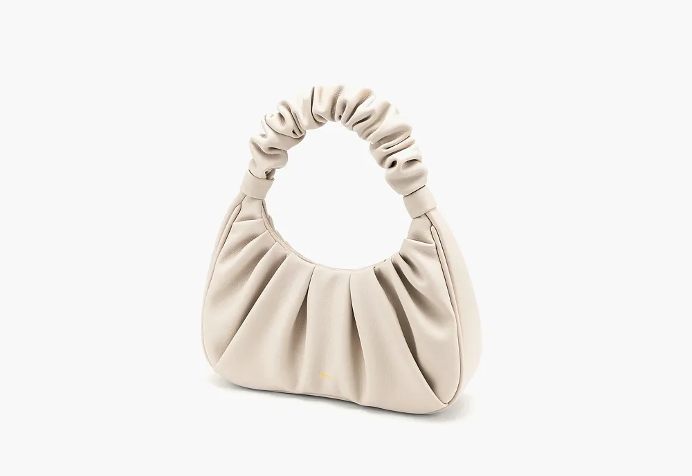 JW PEI Gabbi Ruched Hobo Handbag Ivory