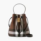 Burberry Mini TB Bucket Bag Dark Birch Brown