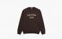 Sporty & Rich Wellness Club Flocked Crewneck "Chocolate/Cream" 