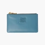 Miu Miu Leather envelope wallet "Blue" 