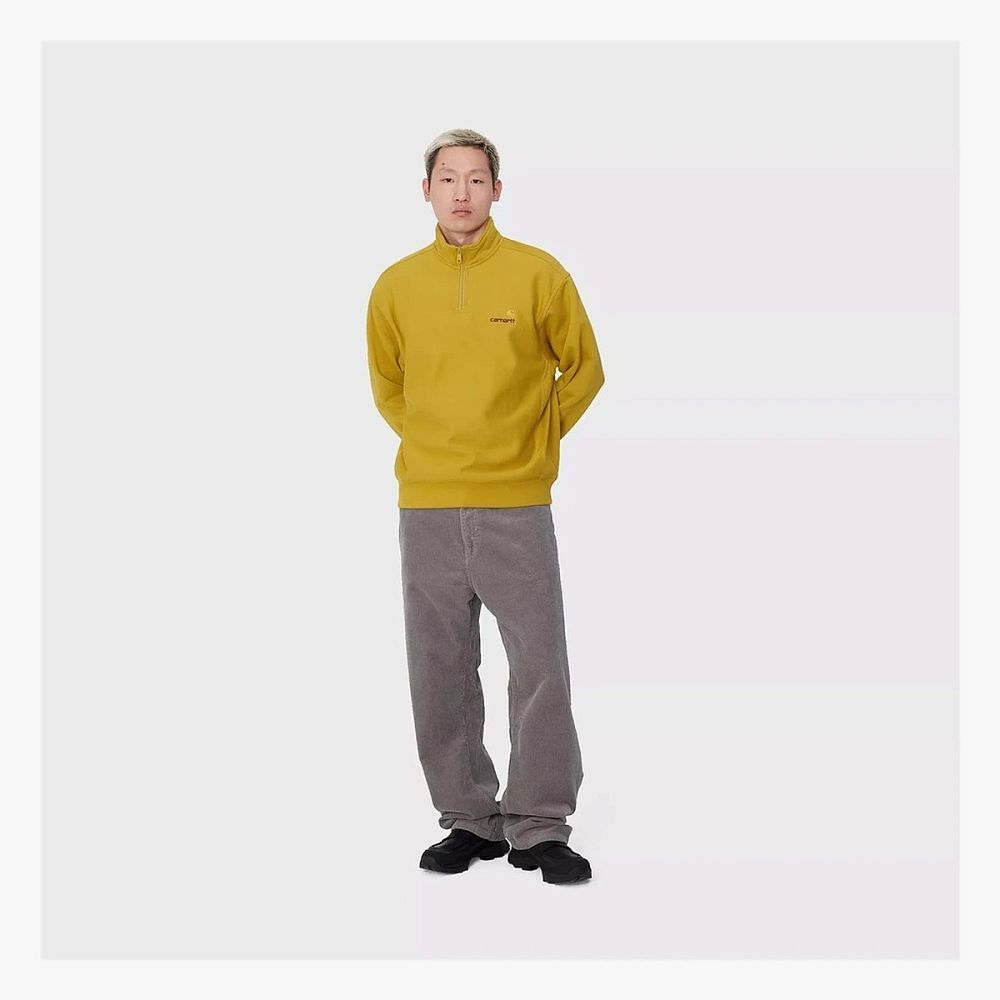 Carhartt WIP Half Zip American Script Sweatshirt Olive