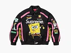 Supreme SpongeBob SquarePants Jeff Hamilton Racing Jacket  Black
