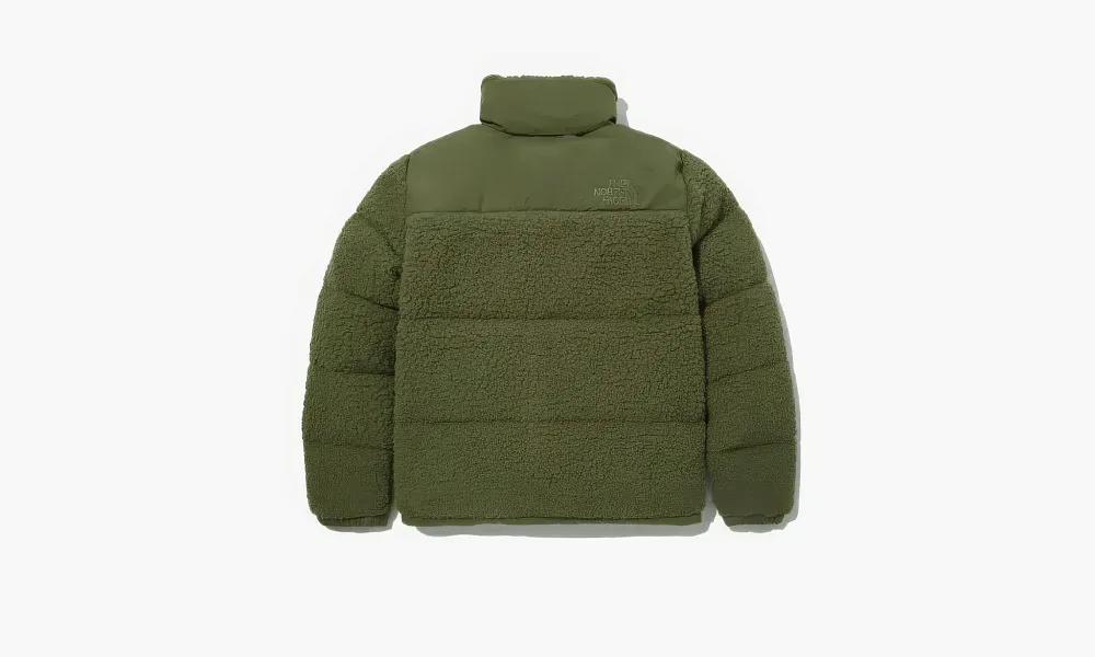 The North Face Sherpa Nuptse Jacket Logo 'green