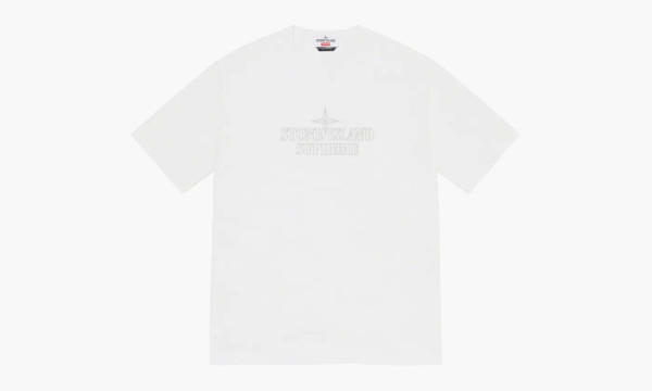 Stone Island X Supreme Embroidered Logo S / S Top White 