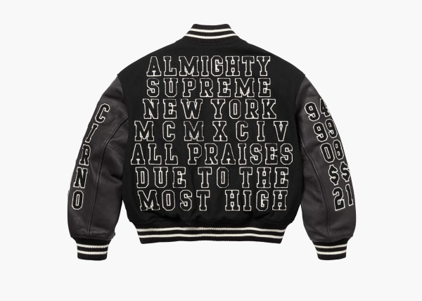 Supreme Praises Varsity Jacket Black 
