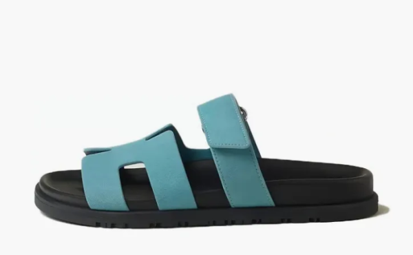 Hermes Chypre Slide Slippers WMNS Blue 