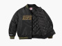 Supreme x Mitchell & Ness Satin Varsity Jacket Black 