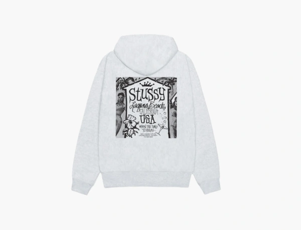 Stussy Beach House Hoodie Ash Heather  Stussy Beach House Hoodie Ash Heather