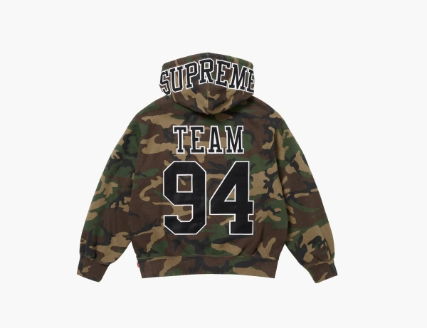 Supreme Team 94 Hooded Sweatshirt Woodland Camo 