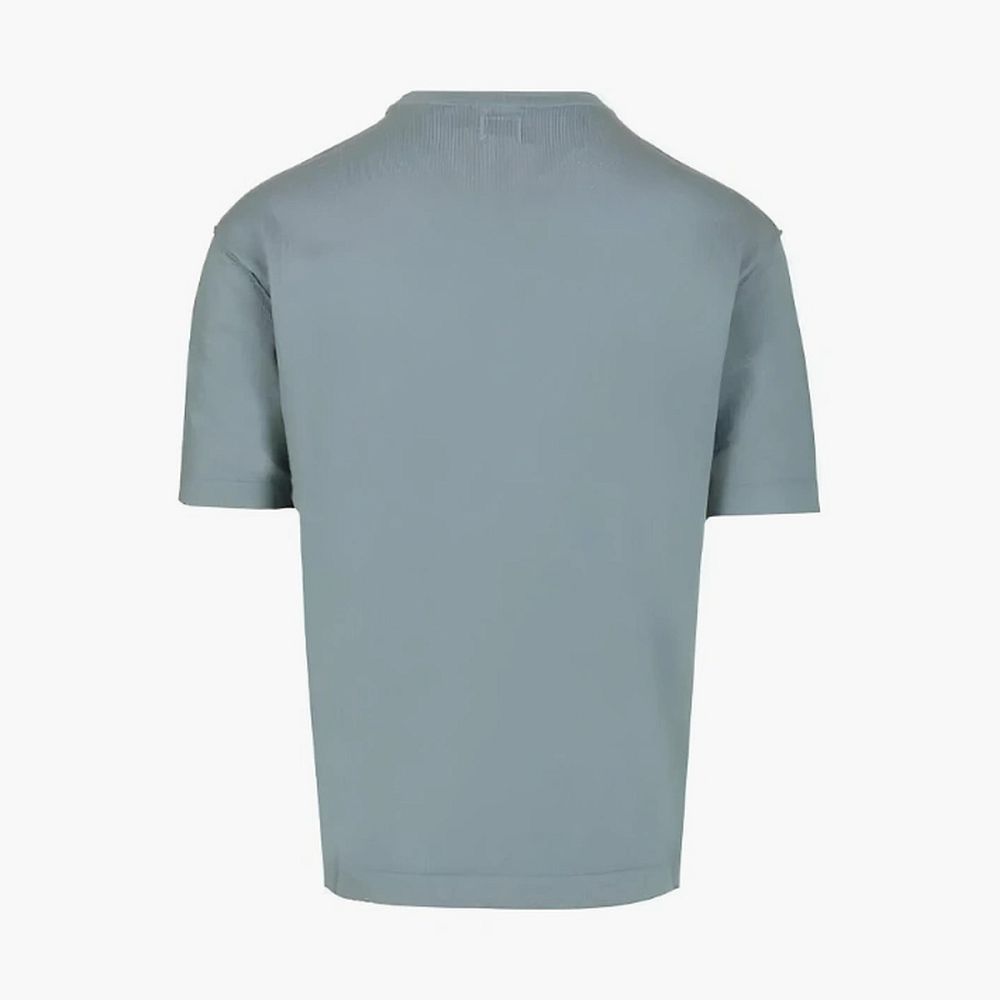 C.P. Company Short-Sleeved Knitted T-Shirt Dusty Blue