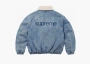 Supreme Faux Shearling Lined Bomber Jacket Denim 