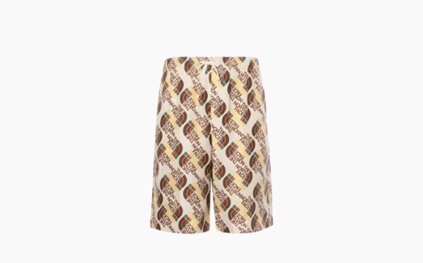 Gucci x The North Face Web Print Cotton Shorts Brown 