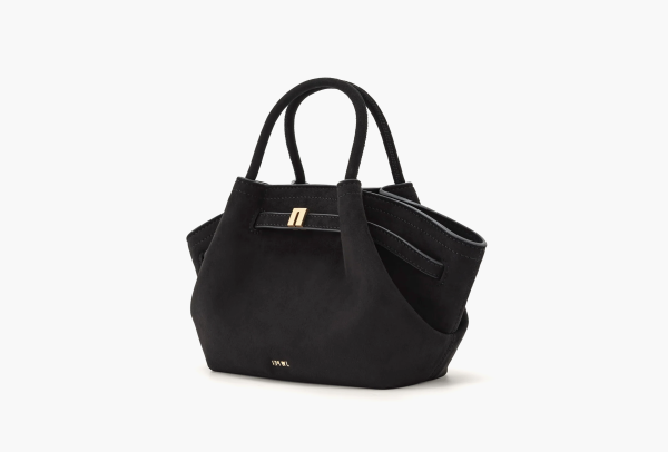 JW PEI Hana Mini Faux Suede Tote Bag Black 