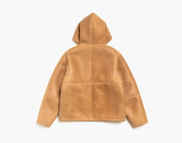 Stussy Shearling Hooded Jacket Tan 
