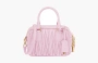 Miu Miu Matelassé Nappa Leather Top-handle Bag "Pink" 